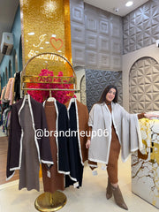 WOOLEN DRESS WITH REVERSIBLE SHAWL (IMP-657)