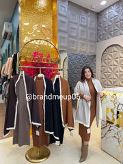 WOOLEN DRESS WITH REVERSIBLE SHAWL (IMP-657)