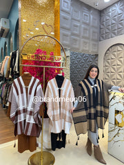 WOOLEN DRESS WITH DESIGNER SHAWL (IMP-654)