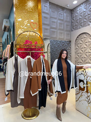 WOOLEN DRESS WITH REVERSIBLE SHAWL (IMP-657)