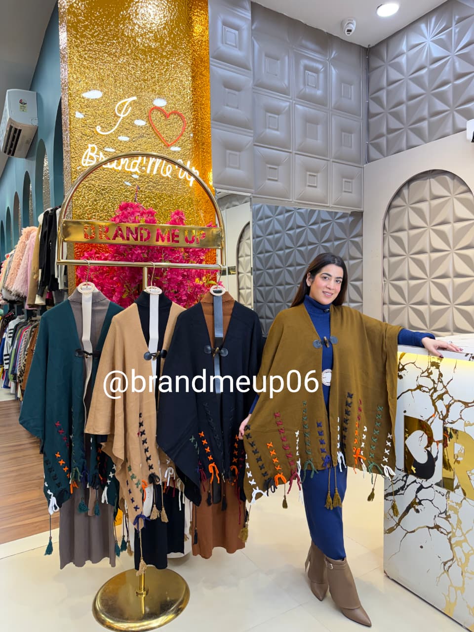 WOOLEN DRESS WITH DESIGNER SHAWL AND BELT (IMP-655)