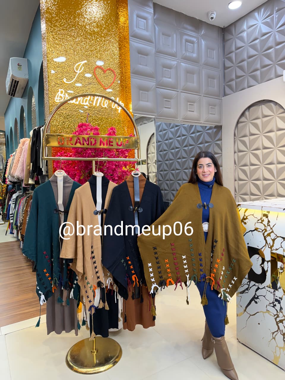 WOOLEN DRESS WITH DESIGNER SHAWL AND BELT (IMP-655)