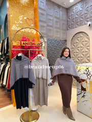 WOOLEN DRESS WITH CAPE (IMP-670)