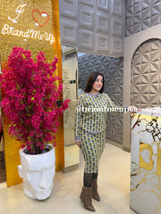 WOOLEN PRINTED SKIRT SET (IMP-683) LINE