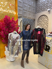 PARTYWEAR SEQUENCE WOOLEN DRESS (IMP-691) TROPO