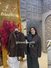 LEATHER BLAZER WITH BELT (IMP-695)