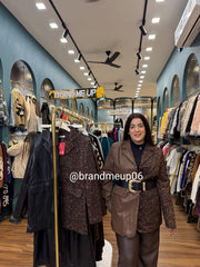 LEATHER BLAZER WITH BELT (IMP-695)