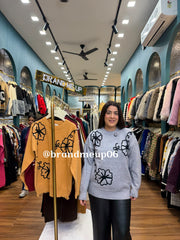 WOOLEN SEQUENCE FLOWER SWEATER (IMP-700)