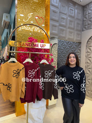 WOOLEN SMALL FLOWER SWEATER (IMP-705)