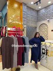 WOOLEN DRESS WITH POCKET SHRUG (IMP-728)