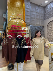 SEQUENCE WOOLEN DRESS (IMP-732) GOLDEN LEAF