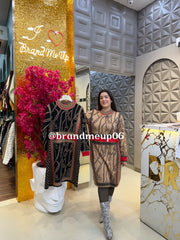 WOOLEN LONG PRINTED DRESS (IMP-738) ANCHOR