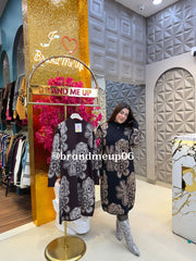 WOOLEN PRINTED DRESS (IMP-749) FLOWER