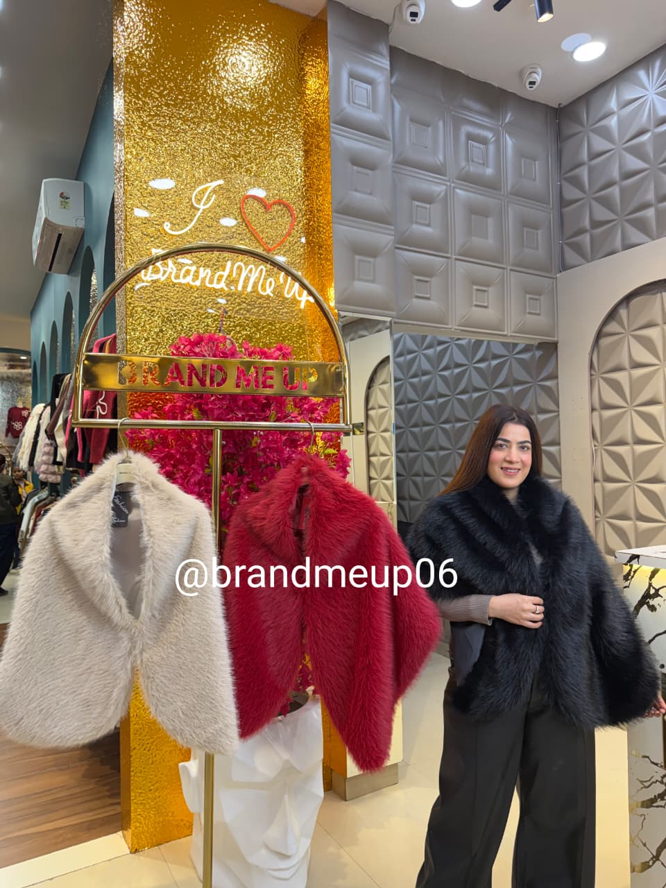 FULL FUR PONCHU WITH FRONT HOOK (IMP-753)