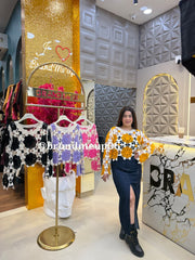 CROCHET  FLOWER TOP (PRM-761)