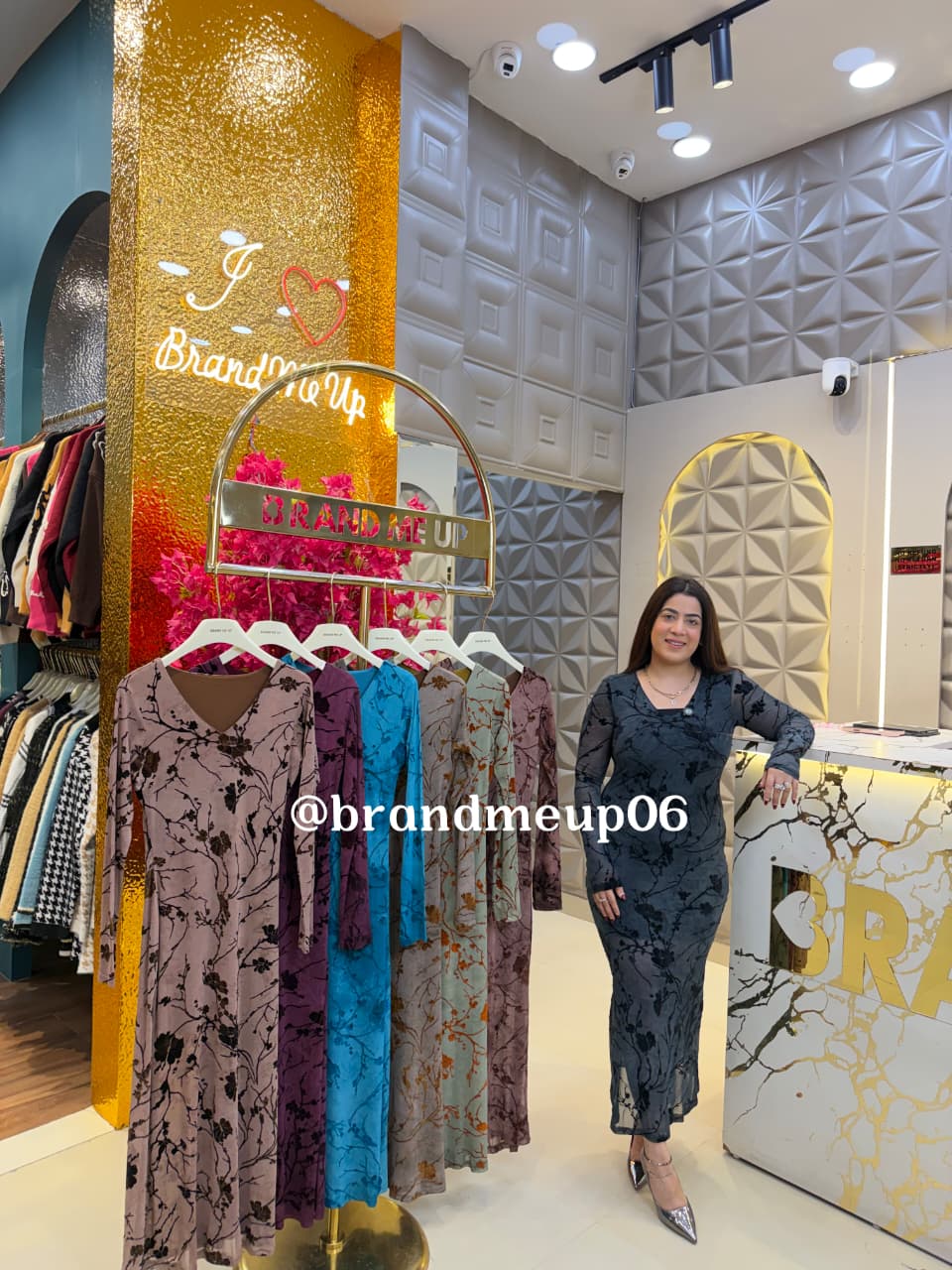 V NECK POWERNET DRESS (DRESS-345)