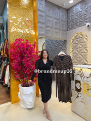 POWERNET DRESS WITH LINING (DRESS-348) CHECK