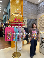 COTTON RHINESTONE CUTE T-SHIRT (TEE-185) (CODE-6009)