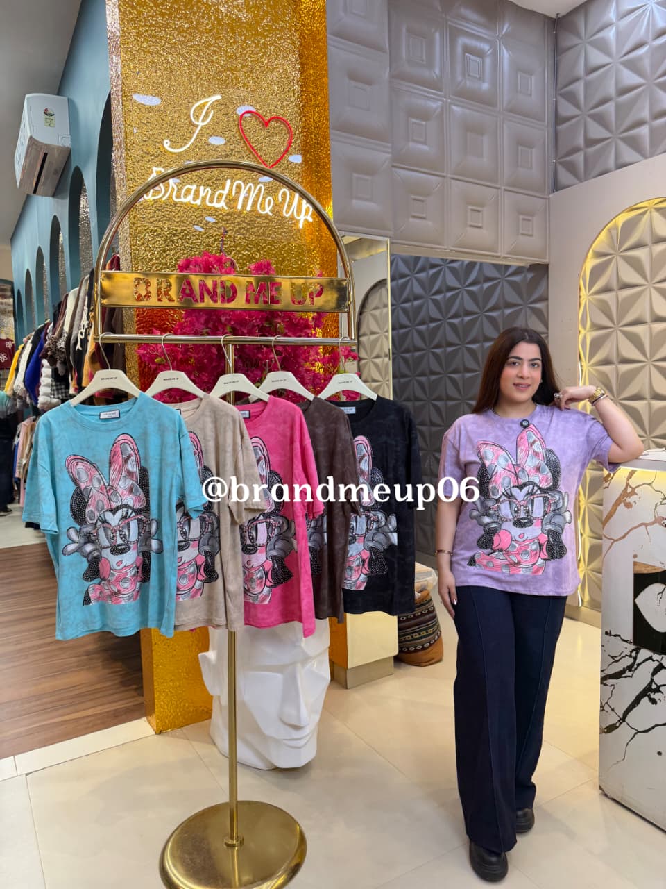 COTTON RHINESTONE CUTE T-SHIRT (TEE-186) (CODE-6002)