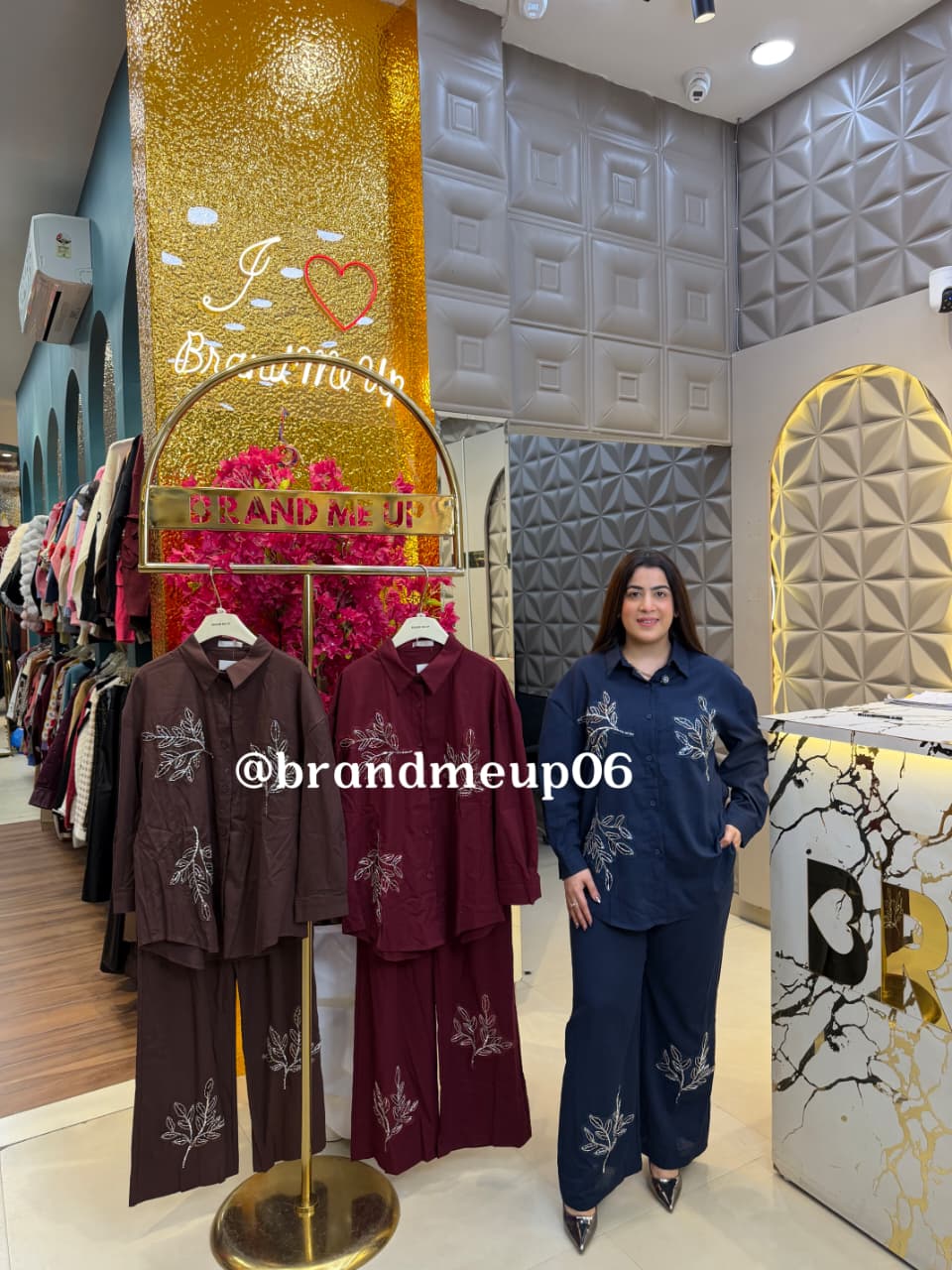 LEAF EMBROIDERY LINEN CORD (PRM-804)