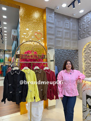 COTTON RHINESTONE SHIRT ON COLLOR (PRM-820)