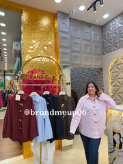 COTTON SHIRT WITH DETACHABLE BROOCH (PRM-823) SHELL