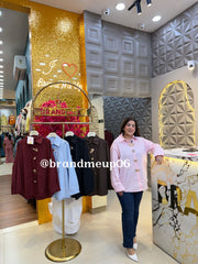 COTTON SHIRT WITH DETACHABLE BROOCH (PRM-823) SHELL