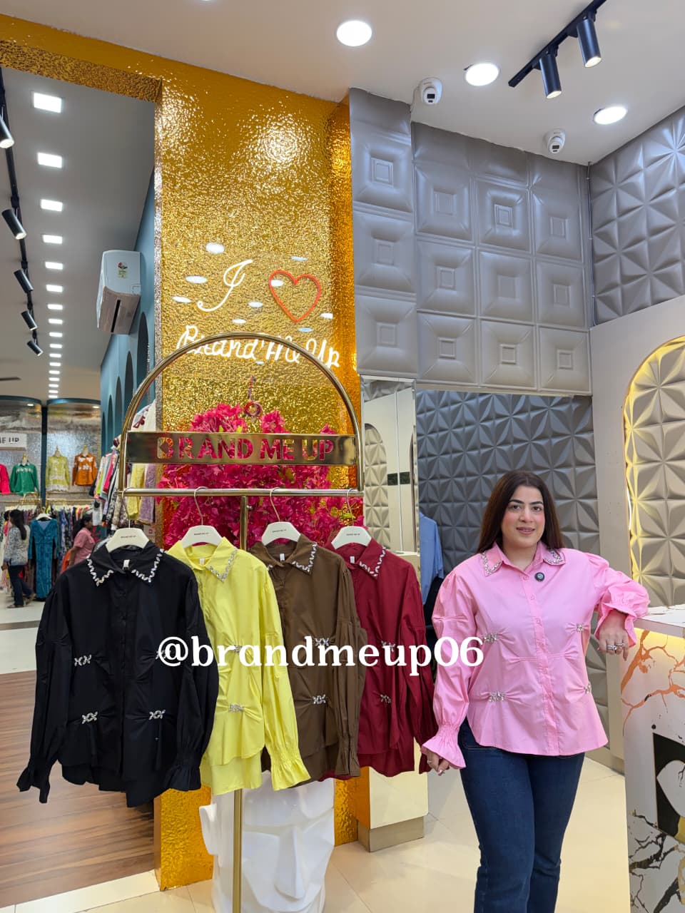 COTTON RHINESTONE SHIRT ON COLLOR (PRM-820)