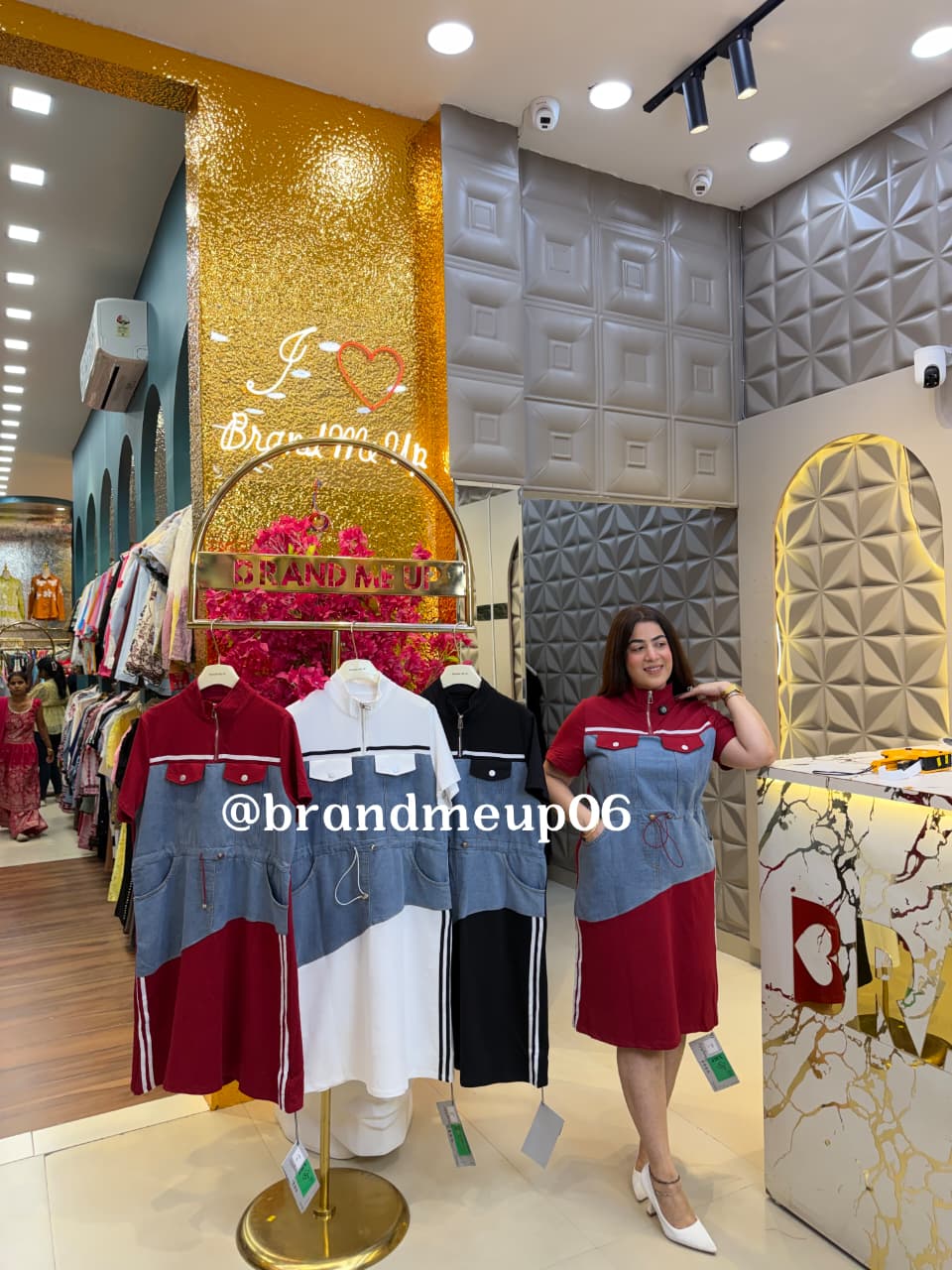 DENIM DRESS WITH ADJUSTABLE WAIST (PRM-838)