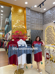 DENIM DRESS WITH ADJUSTABLE WAIST (PRM-838)