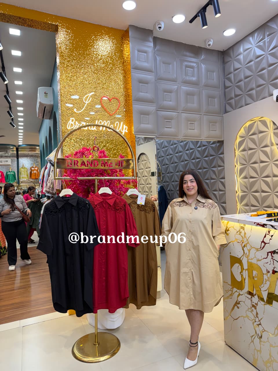 LASER CUTE COTTON DRESS WITH POCKET (PRM-840)