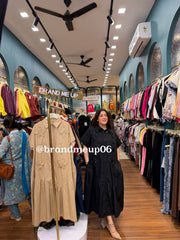 LASER CUTE COTTON DRESS WITH POCKET (PRM-840)