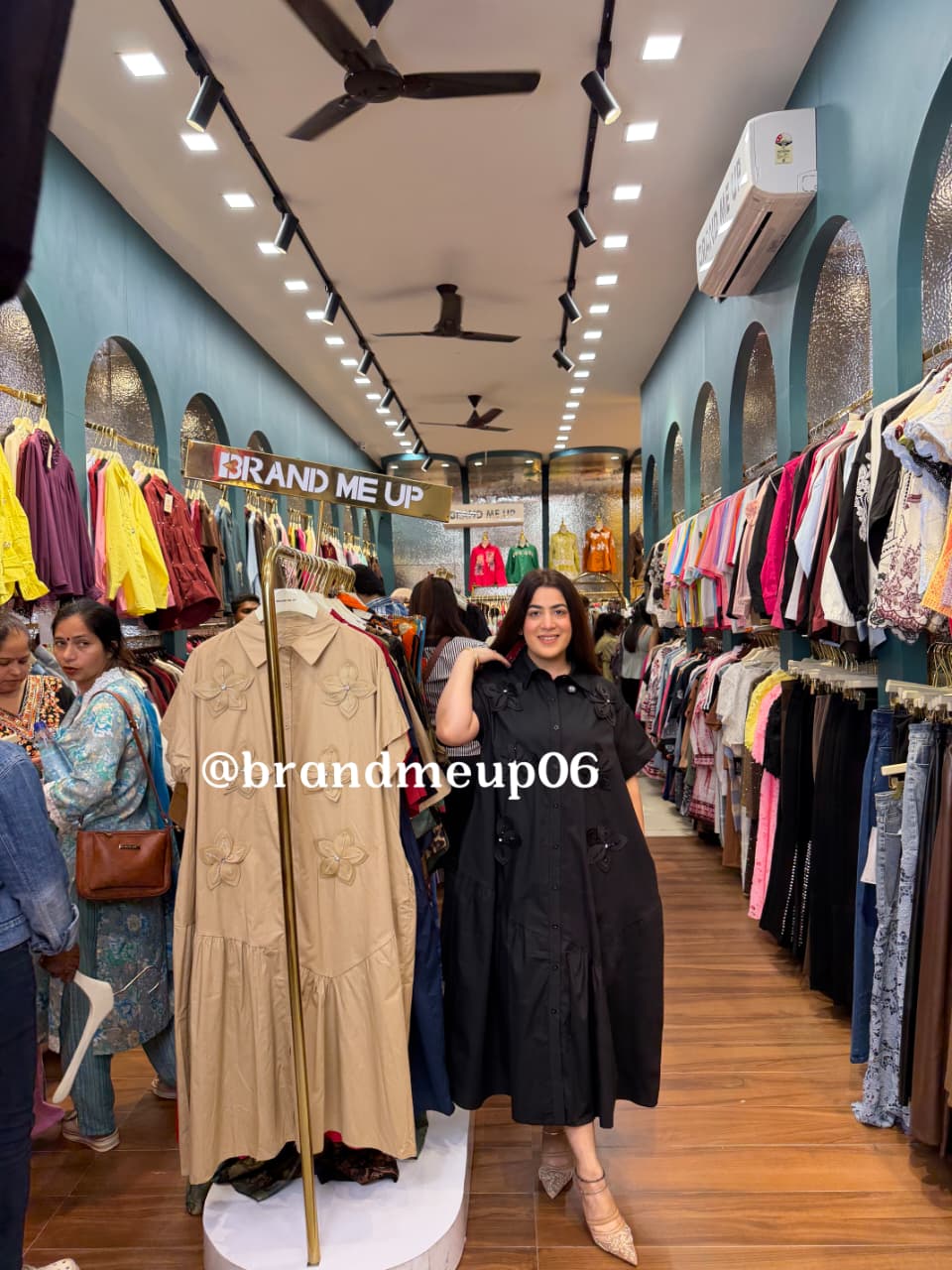 LASER CUTE COTTON DRESS WITH POCKET (PRM-840)