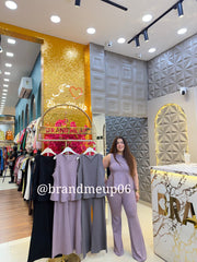 Peplum Top With Pant (PRM-856)