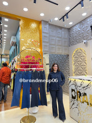 FIT AND FLARE DENIM JEANS (PRM-860) (CODE-2642)