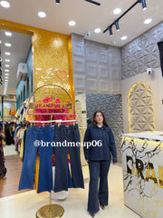 FIT AND FLARE DENIM JEANS (PRM-860) (CODE-2642)