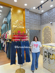 BASIC BELL BOTTOM DENIM PANT (PRM-874)(CODE-0016)