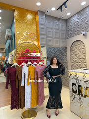 LACE FABRIC SKIRT SET (DRESS-354)