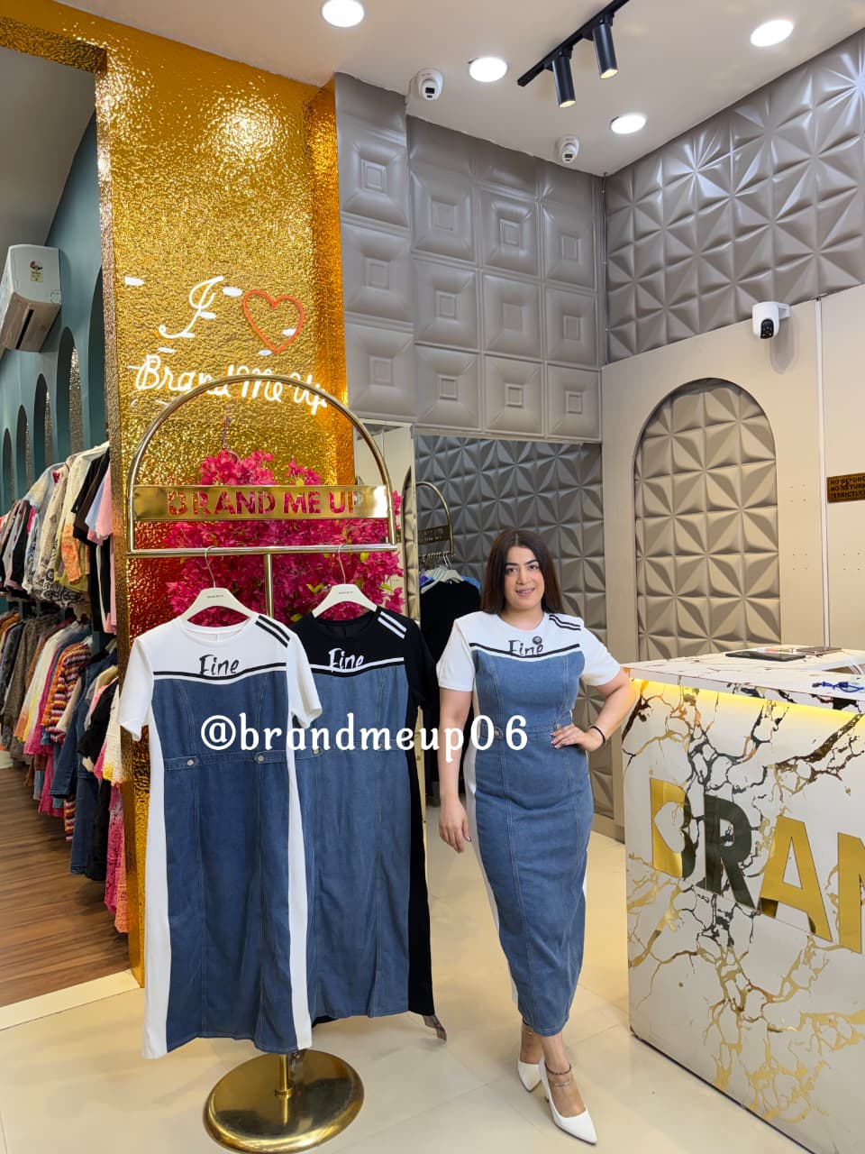 'FINE' DENIM DRESS (CODE-9639) (PRM-969)