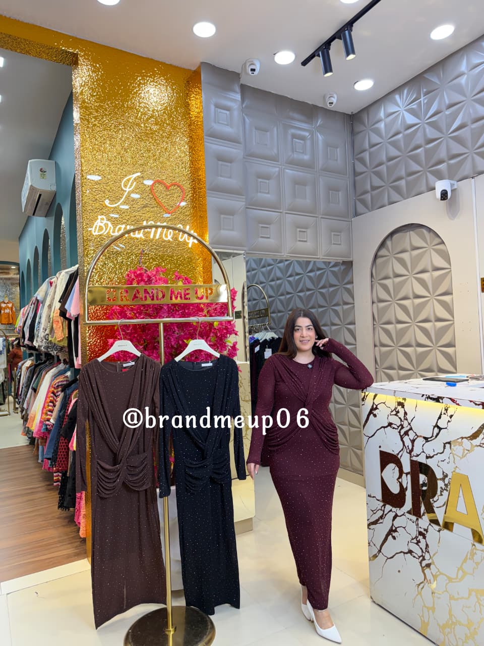 'ELARA' RHINESTONE PARTYWEAR DRESS (CODE-039003) (PRM-971)