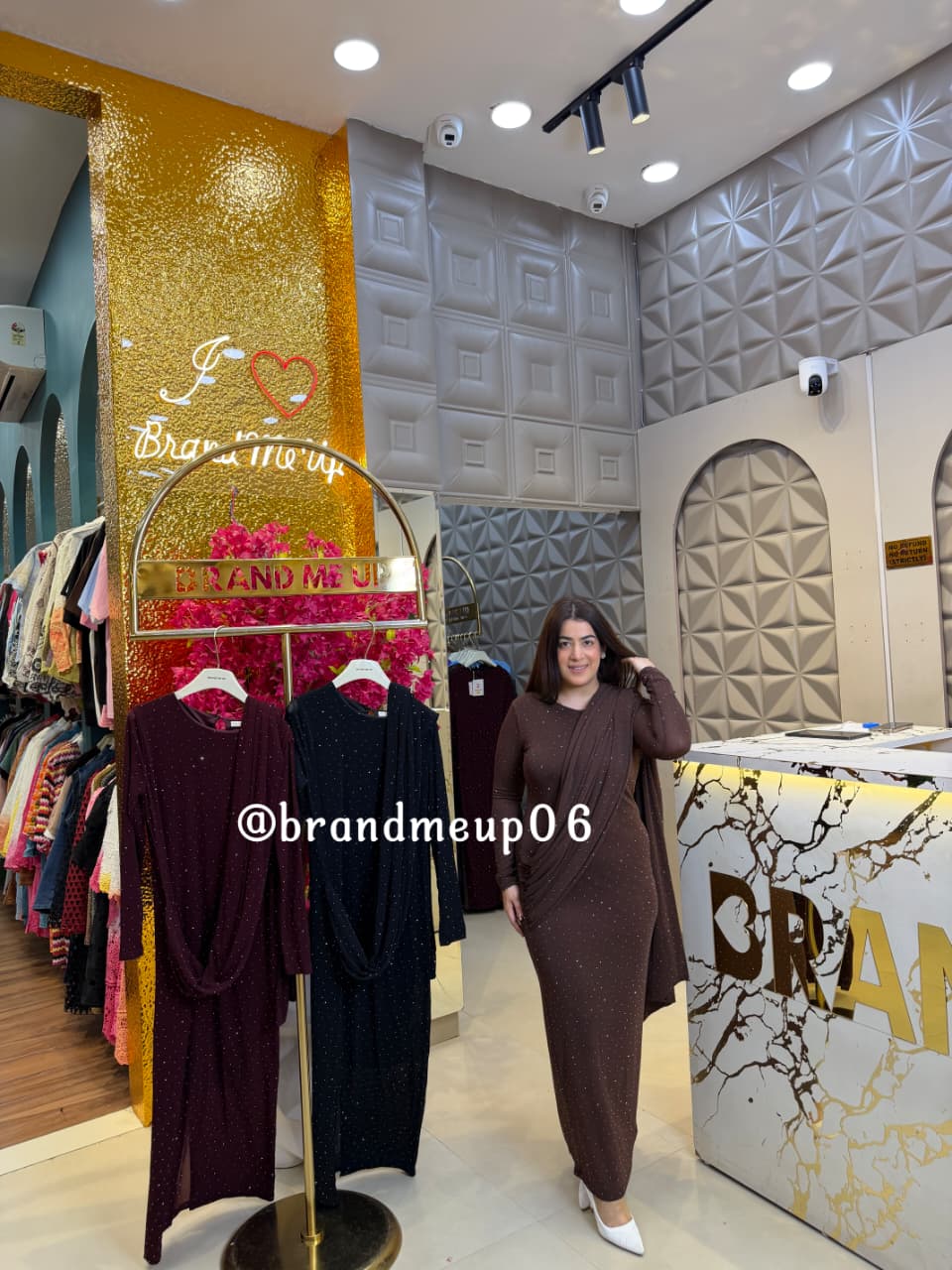 'LUNELLE' RHINESTONE PARTYWEAR DRESS (CODE-039002) (PRM-972)