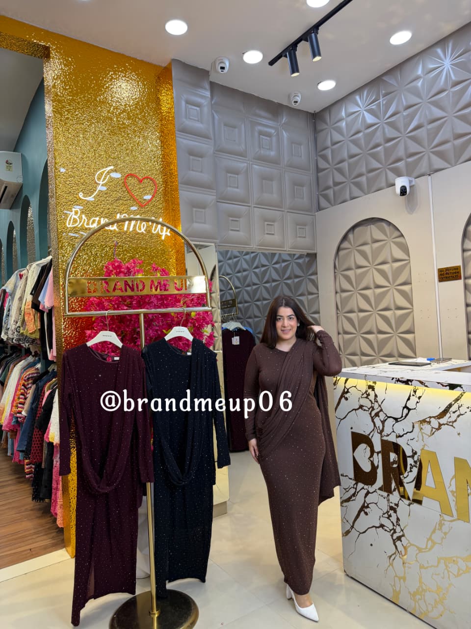 'LUNELLE' RHINESTONE PARTYWEAR DRESS (CODE-039002) (PRM-972)