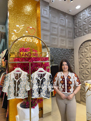 CROCHET FLOWER SHIRT (CODE-1003) (PRM-975)