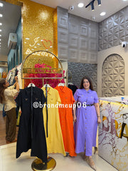 ‘V’ IMPORTED DRESS WITH BELY (CODE- 9652) (PRM-988)