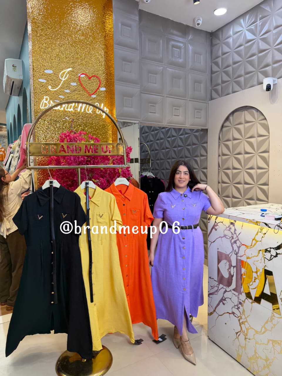 ‘V’ IMPORTED DRESS WITH BELY (CODE- 9652) (PRM-988)
