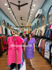 ‘CUPCAKE’ PREMIUM DRESS WITH ROSE SLEEVES (CODE-113) (PRM-990)