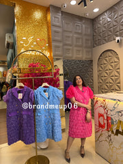 ‘CUPCAKE’ PREMIUM DRESS WITH ROSE SLEEVES (CODE-113) (PRM-990)