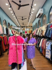 ‘CUPCAKE’ PREMIUM DRESS WITH ROSE SLEEVES (CODE-113) (PRM-990)