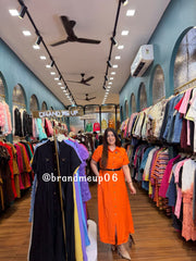 ‘V’ IMPORTED DRESS WITH BELY (CODE- 9652) (PRM-988)