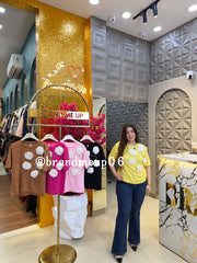 3D WHITE ROSE T-SHIRT (code-118) (TEE-206)